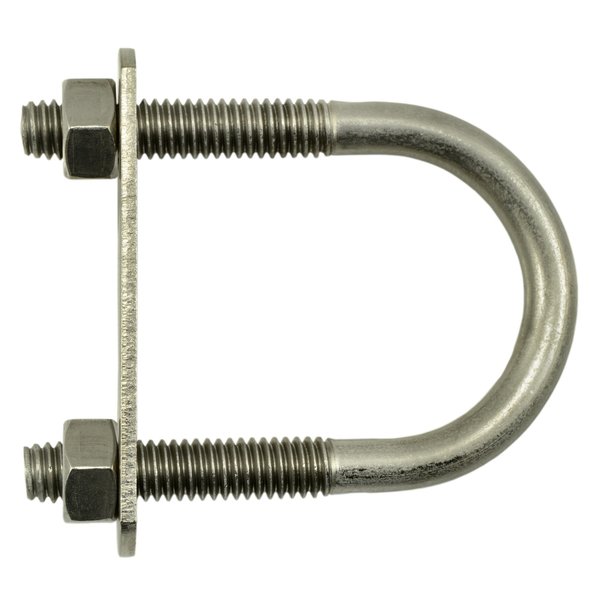 Midwest Fastener Round U-Bolt, 5/16"-18, 2 in Wd, 3-1/4 in Ht, Zinc Plated Steel, 10 PK 52267